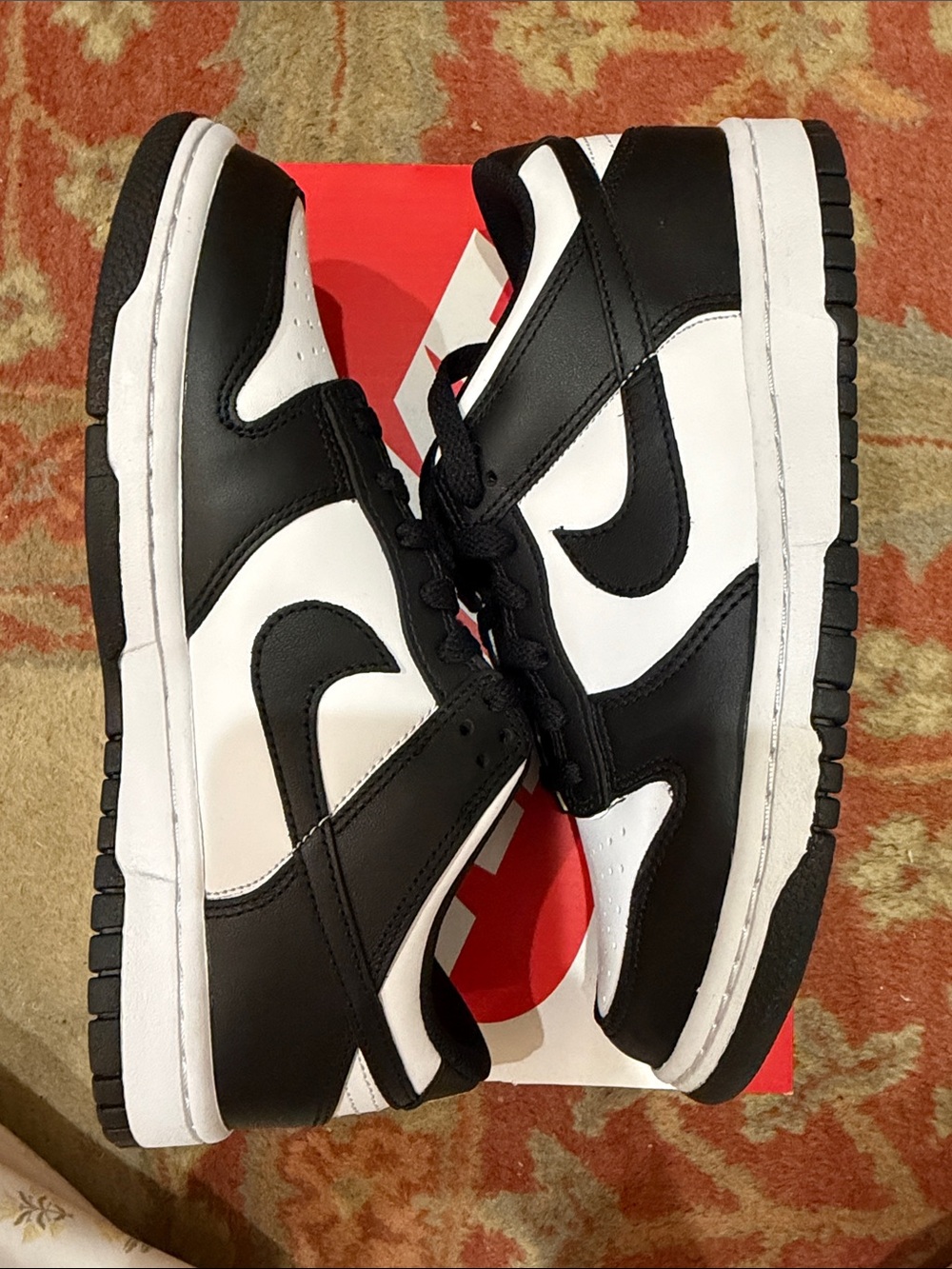 Nike Kids Black and White Low-Top Sneakers